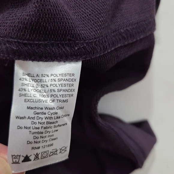 NWT Title Nine NBD Dress Long Sleeve Dark Plum Purple Casual Size Medium Comfy - Picture 9 of 10